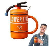 Copa de de fuego - 480 ml de bebida divertida, taza de novedad | Taza de café temática de bomberos, Tobe de viaje de diseño de emergencia, regalo de oficina hilarante para hombres que tiene