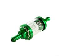 Copa de filtro de combustible para motocicleta hecha de aleación de aluminio CNC diseñada para filtrar contaminantes de combustible y motor compatible con la mayoría de los modelos (verde)