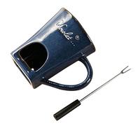 Copa de Fondue, Cazoleta de Cerámica 130 ml con Tenedor, Juego De Fondue De Chocolate con Taza Dulce, para Caramelo Queso Hogar Cocina Navidad Cumpleaños Bodas Fiesta