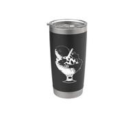 Copa de helado Dibujo de yogur helado Vaso térmico de acero inoxidable de doble pared