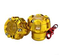 Copa de horquilla de motocicleta de aleación de aluminio con iluminación LED para protector de impacto para motocross, para montar en senderos, se adapta a varios colores (QCB-042-dorado)