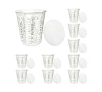 Copa de medición de color - Mezclador de pintura, transparente 10x con tapa | Pigmento de colores confiables Resina epoxi resina artesanía para el hogar Taller W