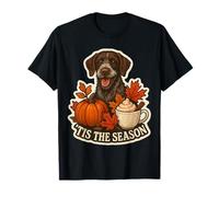 Copa de otoño y otoño de Tis The Season, Perro Puntero alemán de Pelo Duro Camiseta