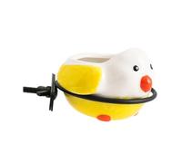 ＡＷＨＡＯ Copa de Poder de Cerámica para Pájaros, Tazón para Alimentar a Pájaros con Portador de Serre, Amarillo