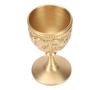Copa de Proxeneta de Latón con Relieve Retro, Cáliz Dorado, para Fiesta, Banquete, Decoración del Hogar y Regalos