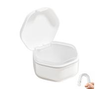 Copa de remojo de dentadura postiza: de dentaduras postizas | portátiles, de limpieza de dientes postizos impermeables con tapa | Contenedor de remojo dentel de viaje, soporte de den