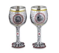 Copa de Resina Tole10 Imperial Sigillum Militum Xpisti, tamaño Total 19 cm, Interior de Aluminio