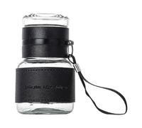 Copa de té de vidrio con infusor y tapa, botella de infusor de té,Vaso de separación de té y agua de 320 ml de dos capas | Botella de separación de agua de viaje a prueba de fugas para viajar a casa