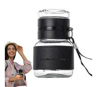 Copa De Té De Vidrio Con Infusor Y Tapa - Botella De Té De Vidrio De Doble Pared Engrosada 320 Ml | Botella De Separación De Agua De Viaje Portátil De Prueba De Fugas Para Negocios De La Escuela En Ca