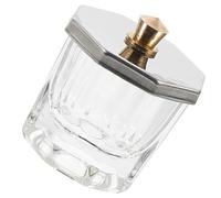 Copa de Vidrio para Manicura, Mini Transparente con Tapa Metálica | Control de Evaporación, Compacto en Mesa, para Estudiantes y Técnicos, Práctica Profesional