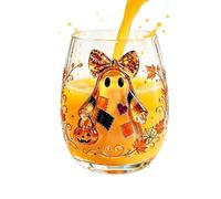 Copa de vino de calabaza fantasma estética sin sentido