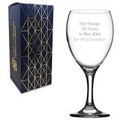 Copa de vino imperial grabada personalizada, personalice con cualquier mensaje para cualquier ocasión, estilice con una variedad de fuentes, caja de regalo incluida