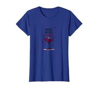 Copa de Vino Mama Needs Wine: Funny Mom Life Camiseta, Mujer, Azul Real, L