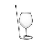 Copa de vino tinto creativa para cóctel transparente con pajita de tubo para beber para el hogar, restaurante, cóctel, vasos para beber