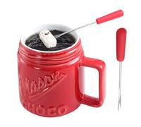 Copa Derretidora De Chocolate, Jarra Mini Resistente Al Calor Con Tenedor, Fondue Para Uso Doméstico, Para Postre De Chocolate, Mantequilla, Queso Y Caramelo En Fiestas Familiares, Reuniones Y