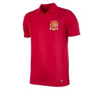 Copa Football - Camiseta de Fútbol - Hombre - España 1984 - Retro - Manga Corta - Rojo - 100% poliéster - Talla L