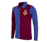 Copa Football - Camiseta de Fútbol - Hombre - FC Barcelona 1899 - Retro - Manga Larga - Azul/Rojo - 100% algodón - Talla S