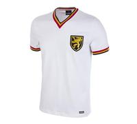 Copa Football - Camiseta de Visitante - Hombre - Bélgica Años 70 - Retro - Manga Corta - Blanco - 100% algodón - Talla XXL