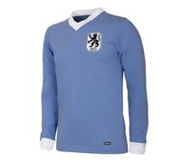 Copa Football - Camiseta - Hombre - TSV 1860 Múnich 1965/66 - Retro - Manga Larga - Azul - 100% algodón - Talla L