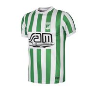 Copa Football - Camiseta Retro - Hombre - Atlético Nacional 1989 - Retro - Manga Corta - Blanco/Verde - 100% poliéster - Talla M