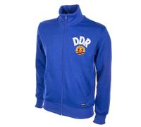 Copa Football - Chaqueta de entrenamiento - Fútbol - Hombre - RDA años 70 - Retro - Azul - 50% algodón - 50% poliéster - Talla S