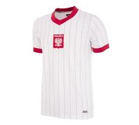 Copa Football - Polonia 1982 - Camiseta de fútbol Retro - Hombre - M - Blanca