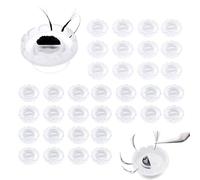 Copa Injerto De Flor De Pestañas, 100 Piezas Copas De Anillo De Pestañas Desechables, Plástico Transparente, Para Tatuajes Extensiones De Pestañas