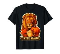 Copa Leo King de Tis The Season Lion para otoño, otoño, Calabaza y Especias Camiseta