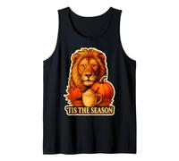 Copa Leo King de Tis The Season Lion para otoño, otoño, Calabaza y Especias Camiseta sin Mangas