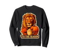 Copa Leo King de Tis The Season Lion para otoño, otoño, Calabaza y Especias Sudadera