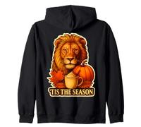Copa Leo King de Tis The Season Lion para otoño, otoño, Calabaza y Especias Sudadera con Capucha