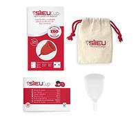 Copa Menstrual Sileu Cup Tulip - Duradera y Reutilizable - Silicona Médica, Alternativa Ecológica - Talla L Transparente