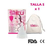 Copa menstrual Sileu Modelo Compact Plegable para Llevar Cómodamente fabricada en Silicona de Grado Médico Quirúrgico,Talla S - Mujeres que no han tenido hijos y/o tienen menos de 25 años - 1 Unidad