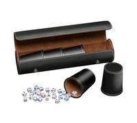 Copa Para Dados En Set De 5 Con Funda - Negro - 25 Dados