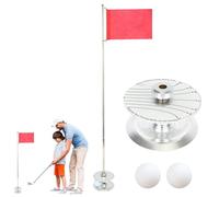 Copa y bandera de hoyo de golf, Copa y bandera de golf | Subasta de bandera de putting green de golf | poniendo banderas verdes, asta de bandera de golf retráctil, palos p