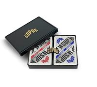 Copag 2023 WSOP World Series of Poker - Juego de cartas de juego 100% plástico, tamaño puente (estrecho), índice regular, rojo/azul, diseño moderno, juego de doble baraja