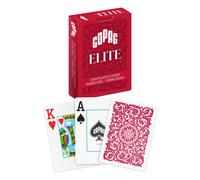 Copag Elite 100% Plastic Juego de plαstico Tamaρo de pσker Νndice Jumbo Deck (rojo)