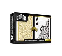 Copag Elite - Jumbo Face - 2 índices - Negro/Dorado - Cubierta Doble