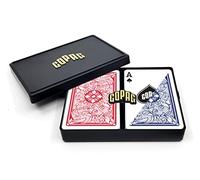 Copag Legacy Design - Juego de cartas (100% plástico, tamaño puente), color rojo y azul