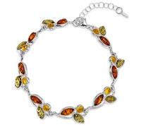 Copal Brazalete De Plata De Ley Con Auténtico Ámbar Para Mujeres Elegantes