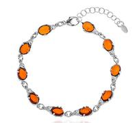 Copal Pulsera De Ámbar Y Plata De Ley Para Mujer Con Longitud Ajustable