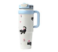 Copas aisladas con asas, vaso de agua con asa, moderno aislado, botella más segura | 1000 ml de alfombras de vasos reutilizables Cup de café helado para madre abuela