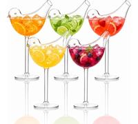 Copas Bird Bam, Copa de Martini en Forma de Pájaro, 150ml, Vaso de Cristal Único para Cócteles, Vino, Champagne, Fiesta, Boda, Bar, KTV, Decoración Hogareña