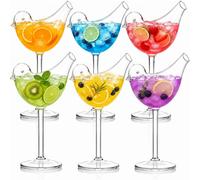 Copas Bird Bam, Copa de Martini en Forma de Pájaro, 150ml, Vaso de Cristal Único para Cócteles, Vino, Champagne, Fiesta, Boda, Bar, KTV, Decoración Hogareña