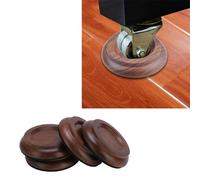 Copas con ruedas para piano, 4 protectores de suelo de nogal con espuma antideslizante y antirruido