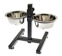 Copas de acero inoxidable con soporte ajustable para perros - Ferribiella - Tamaño: Medio
