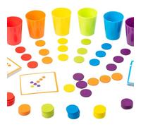 Copas de apilamiento arcoíris, tazas de apilamiento para niños - Juegos de apilamiento clásicos para adultos para niños | Puzzle de pensamiento Clasificación de color y aprendizaje interactos