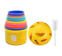 Copas de apilamiento para conejos - juguete de pila interactivo, juguete de enriquecimiento de conejo duradero | Juguete de forrajeo portátil, tazas de anidación conejitos apilables