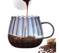 Copas de calabaza claras | Cuelas de vidrio convexas de gran capacidad de 400 ml, aptas para lavavajillas, productos de restauración para agua chispeante, té de leche, leche en polvo, café c