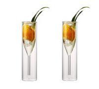 Copas de Champagne Copa de champán de Doble Capa de Vidrio Transparente, 2 Piezas de Copas de champán de pie Alto, Elegante Capacidad de 3,72 oz for reuniones de Amigos Copa de Champán Cristal